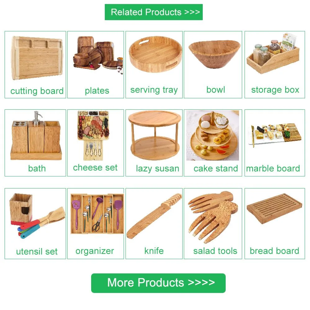 Durable and Reusable Wooden Kitchen Tools Accessories with UV Printing Handle