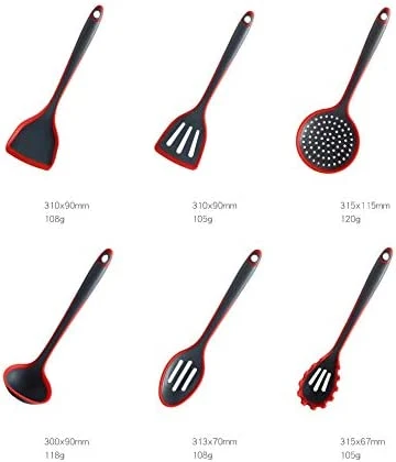 Kimberi Hot Sale 6PCS Non Stick Silicone Utensils Set for Kitchen Set Kitchen Supplies Utensils Set