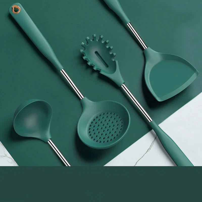 Home Kitchenware Accessories Non-Slip Silicone Spatula Set Kitchen Utensil