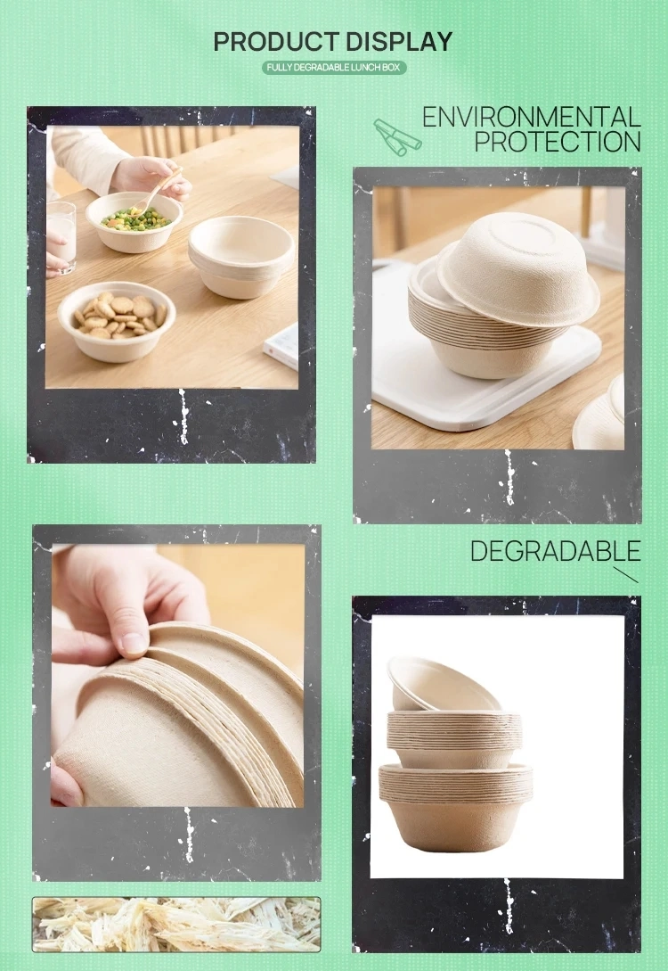 Patent Certified Disposable Bowls Biodegradable Biodegradable Lunch Bowl Disposable Tableware Party