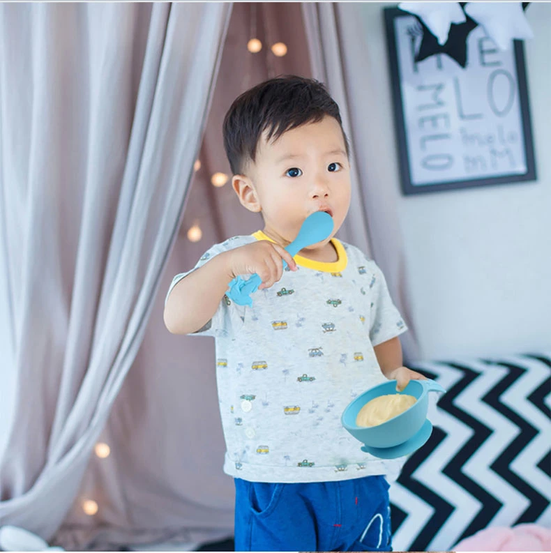 Baby Feeding Product BPA Free Silicone Baby Food Suction Bowl