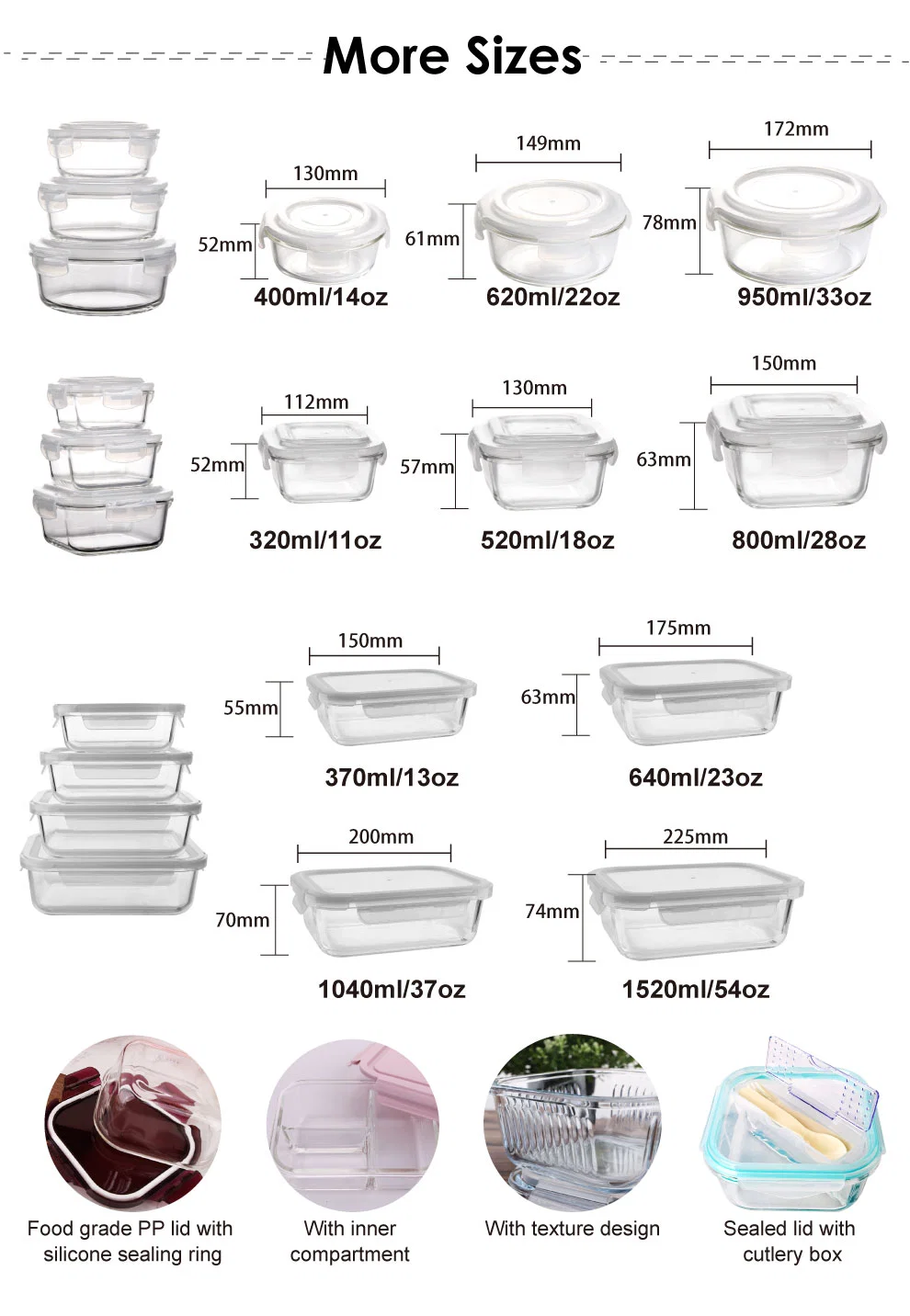 Factory Stock Solid Color Borosilicate Glass Baking Bowl Heat Resistant Bakeware