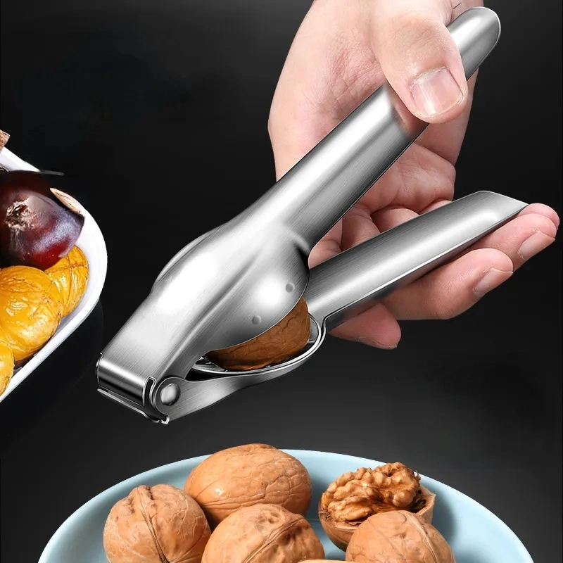 Stainless Steel Quick Clip Walnut Pliers Chestnut Sheath Cutter Nut Cracker Sheller Kitchen Tool