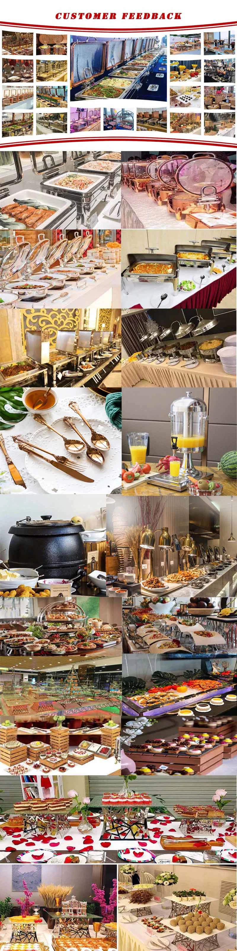 Other Hotel Supplier Good Quality Wholesale Kitchen Utensils Silver and Gold Stainless Steel Soup Warmer Station Tureen Swan Ceramic Soup Ladle Set