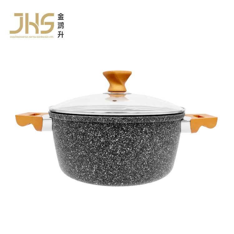 Kitchen Cookware Aluminum Granite Non-Stick Soup Stock Casserole Pot Set