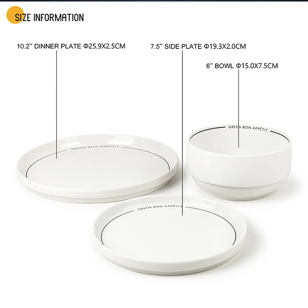 Hot Selling 12 People Porcelain China Dinnerware Sets for Wholesales