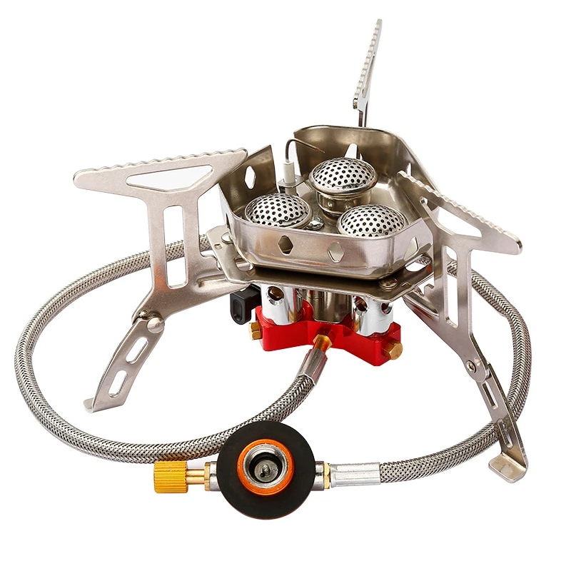 Outdoor Portable Windproof Mini Folding Type Picnic Camping Gas Stove with Storage Box