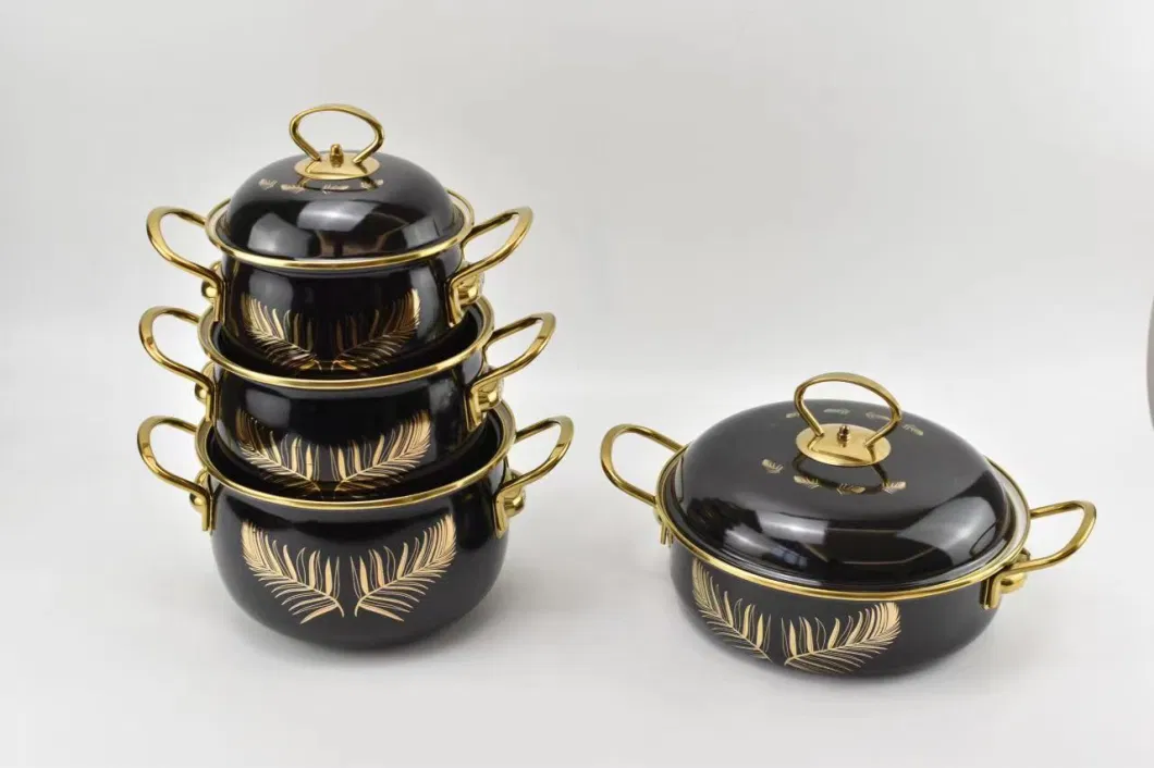 Pot Cast Iron Enamel Coating Pots Casserole Water Kettle Home Kitchen Cookware Hotpots