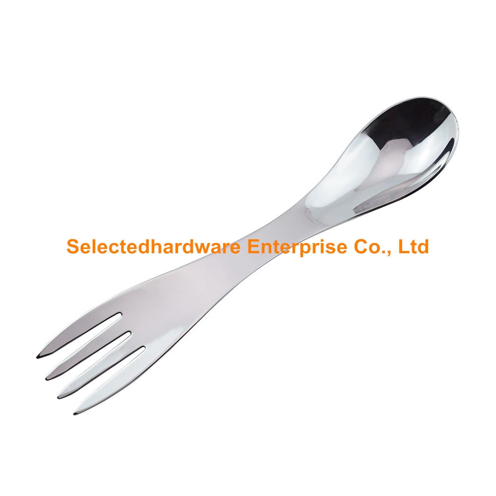 2 in 1 Fork and Spoon Combo Stainless Steel Camping Utensil