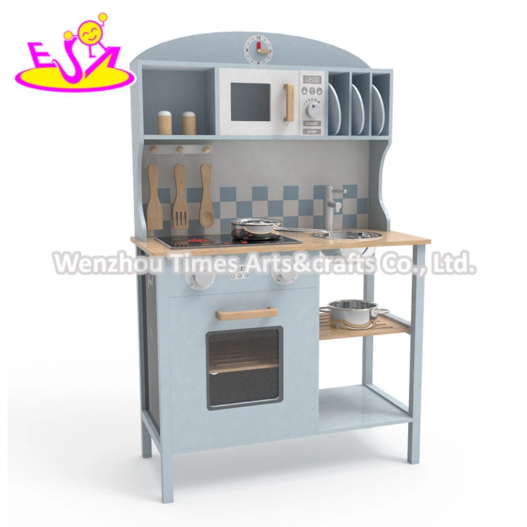 New Arrival Children Wooden Toy Kitchen Play Set with Accessories W10c545