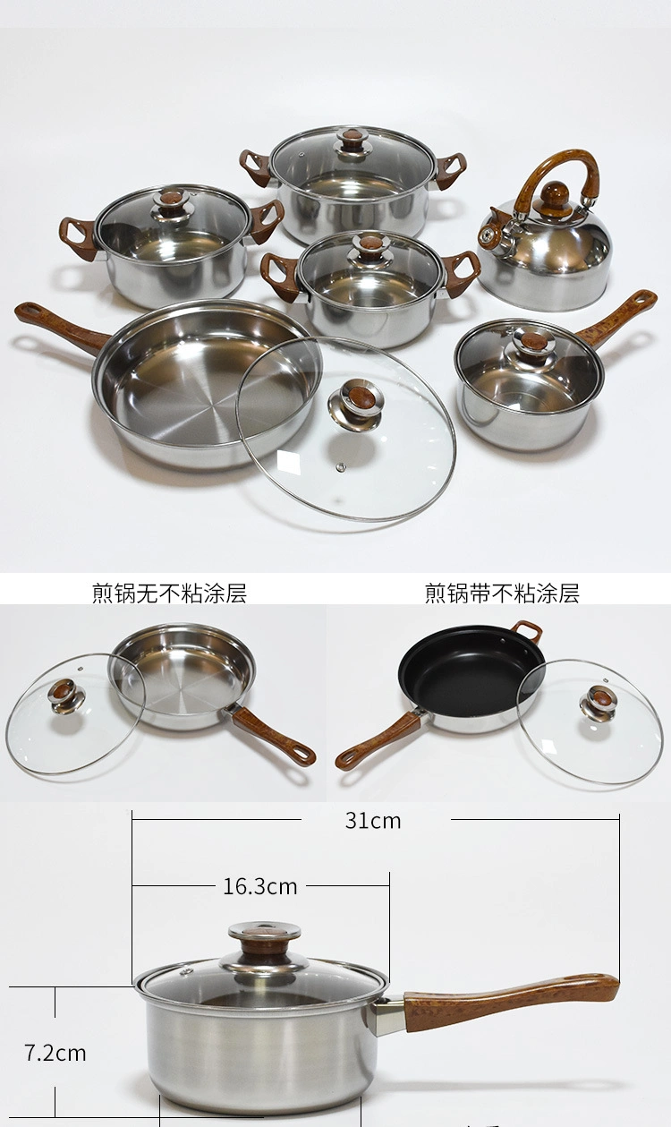 Stainless Steel Non Stick Kitchenware Hot Pot Sets Cookware Sets Kitchen Utensils