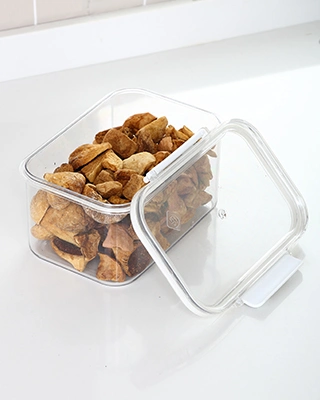 Pantry Organization Storage Bins Home Use Food Container Clear Food Safestackable Plastic 1600ml Sealed Lid Food Container