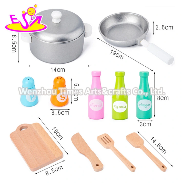 2020 Most Popular Pink Wooden Girls Toy Kitchen for Pretend W10c502