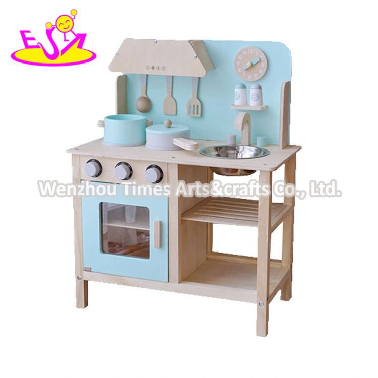 2020 Most Popular Pink Wooden Girls Toy Kitchen for Pretend W10c502