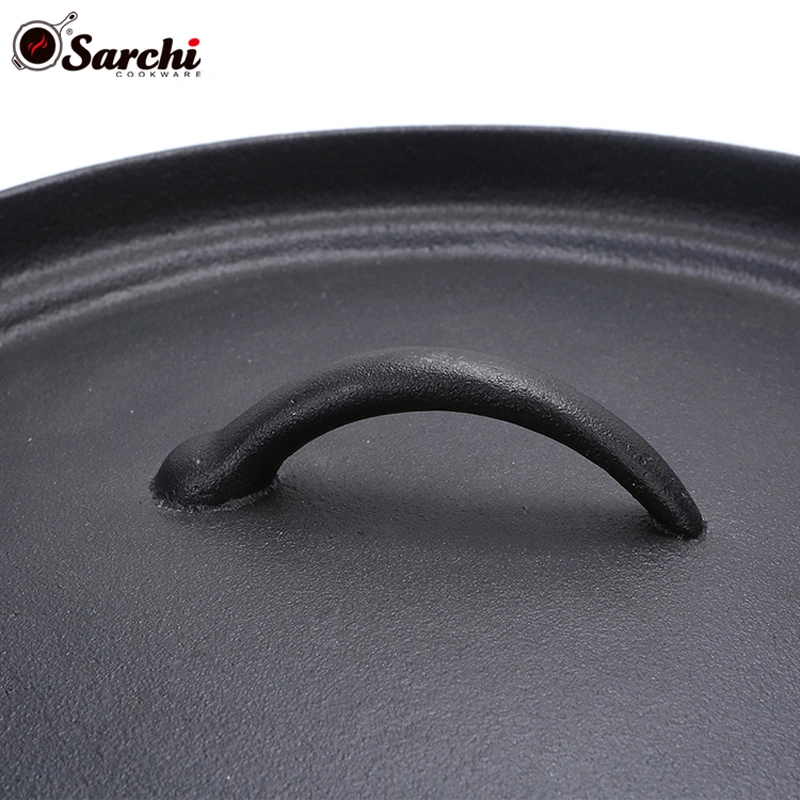 Amazon Solution Camping Cookware Cooking Pot Flat Bottom Cast Iron Dutch Oven for Amazon