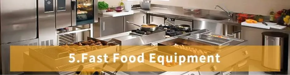 One Stop Solution Commercial Restaurant Kitchen Equipment for Cooking Refrigerating