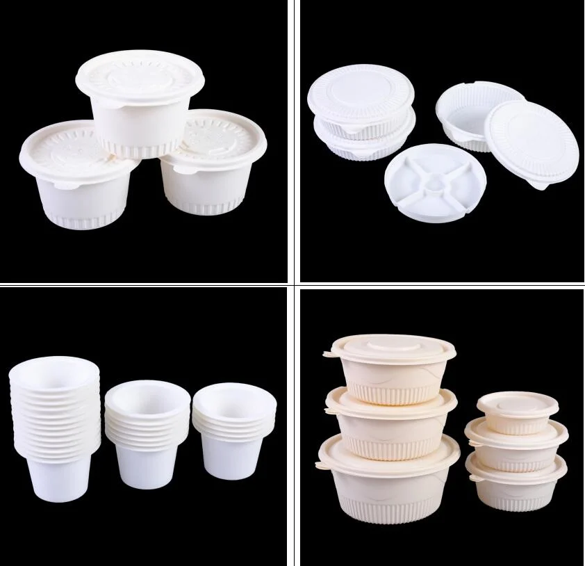 5 Compartment Disposable Food Container Table Ware Degradable Bowl Cornstarch Degradable Kitchenware with Eco-Friendly Material