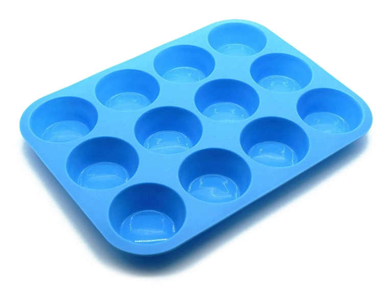 Factory Wholesale Silicone Bakeware 12 Cells Silicone Cupcake Mold Chocolate Mould