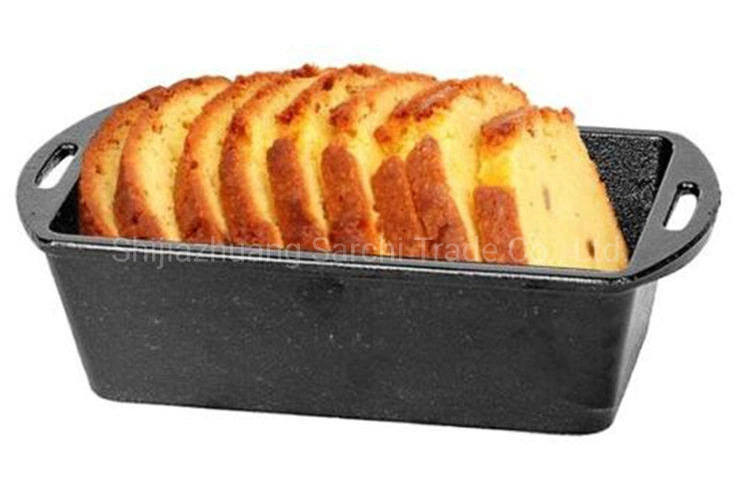 Cast Iron Rectangle Bakeware Bread Baking Loaf Pan with Lid