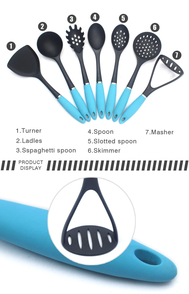 Direct Sales Nylon Kitchen Utensil Set Kitchen Gadget Non Stick Silicone Kitchen Utensils Set