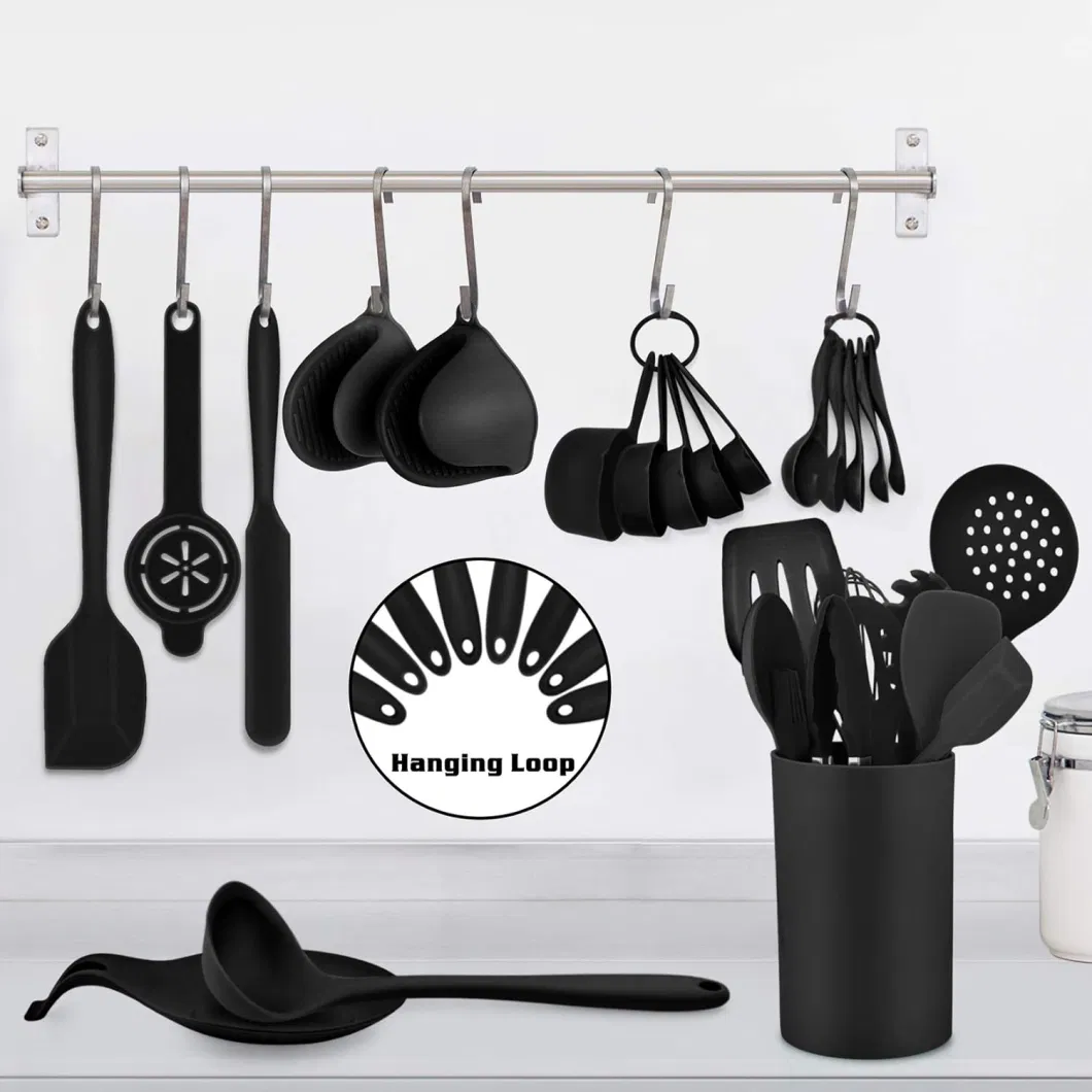 Silicone Kitchenware 19 Piece Set Nonstick Cookware