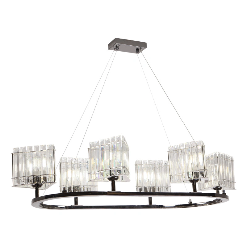 Crystal Drop Down Hanging Light Fixtures for Dining Room Kitchen Restaurant Decor (WH-AP-90)