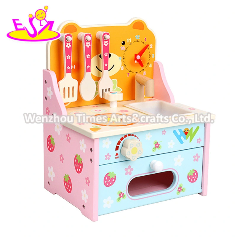 2020 New Released Children Mini Wooden Role Play Kitchen with Accessories W10c521