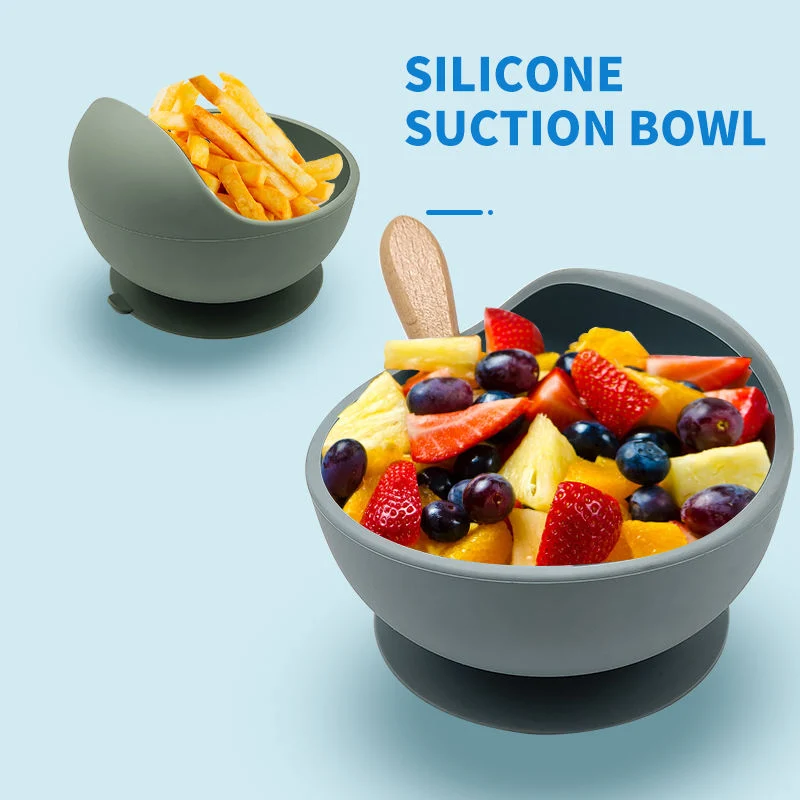 Food Grade Silicone Suction Bowl Kids Tableware Child Toddler Dinnerware Baby Feeding