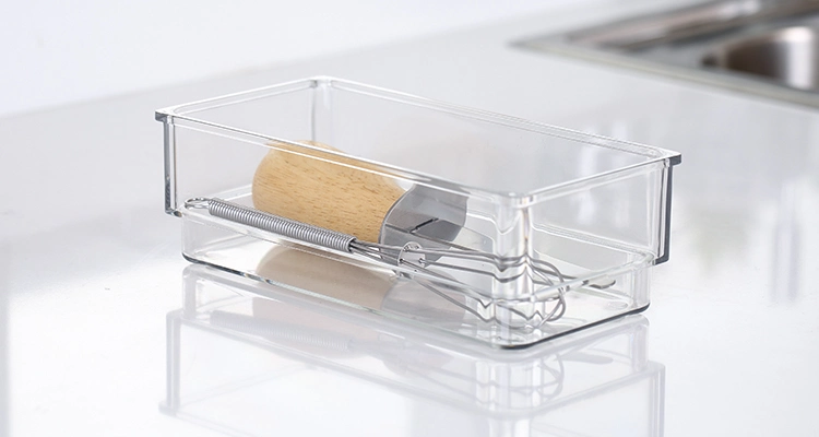 Durable Plastic Customizable Multi-Purpose Cutlery Tray Kitchen Accessories Drawer Storage Organizer