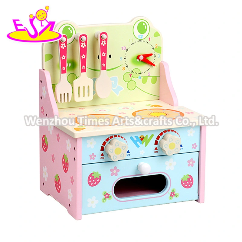 2020 New Released Children Mini Wooden Role Play Kitchen with Accessories W10c521