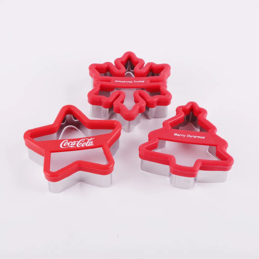 Christmas Cookie Cutter Cookies Stamp Mould Festival Biscuit Cutter Silicone Biscuit Mold Set Silicone Kitchenware