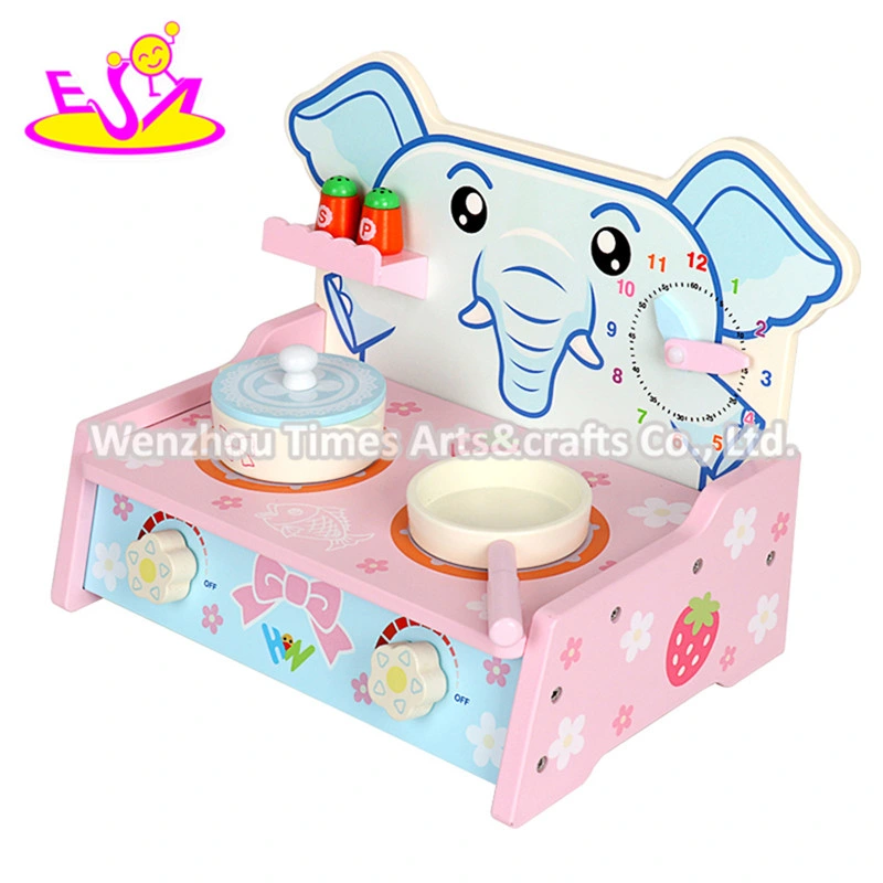 2020 New Released Pink Wooden Cooking Toys with Accessories W10c519