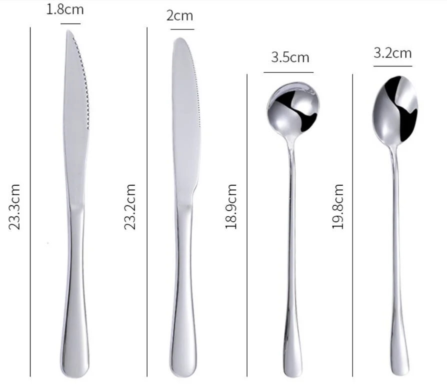 Stainless Steel Tableware Kitchen Utensils Cutlery Set Fork Spoon Knife Set