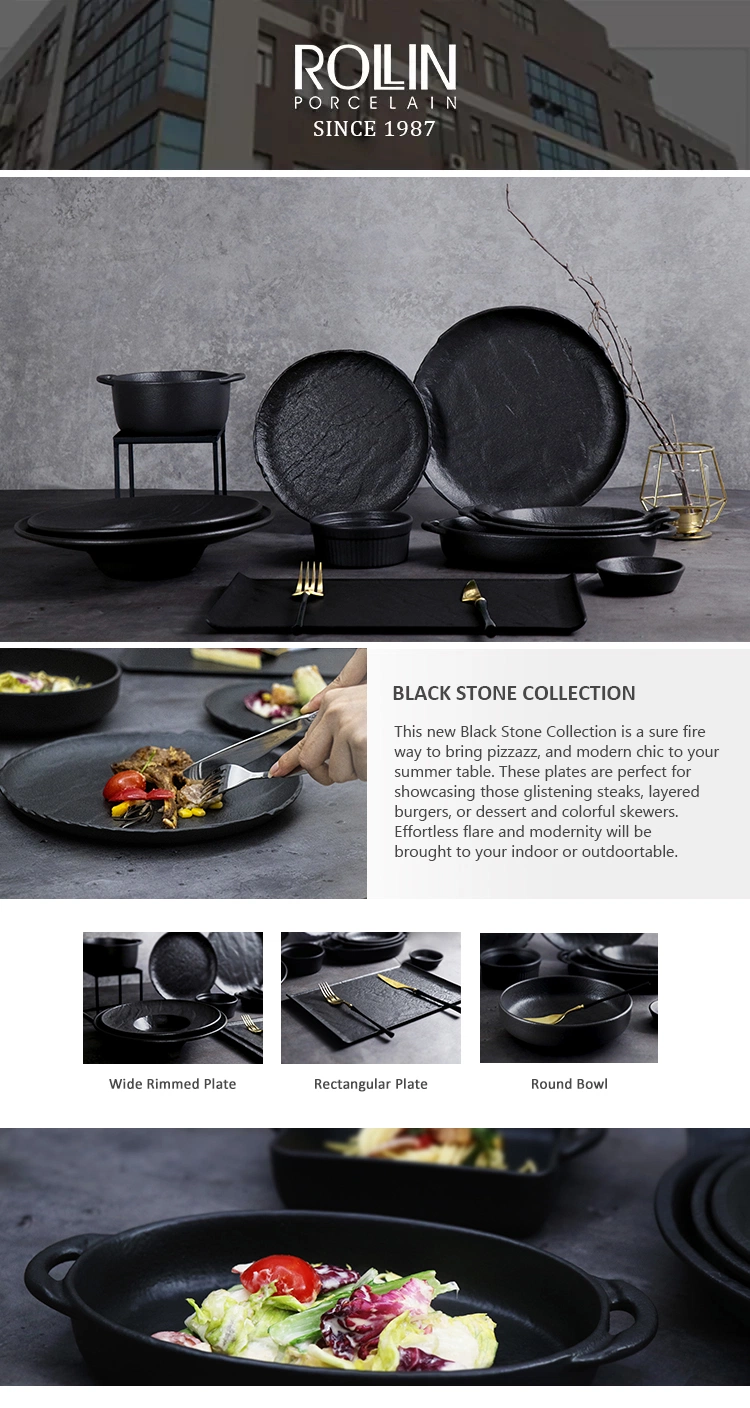 Wholesale High Grade Matt Glaze Plates Set Dinnerware Dining Ceramic Dinnerware Set