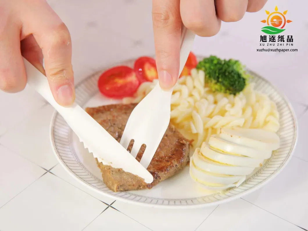 Disposable Biodegradable Paper Kitchen Tableware Set Including Knife&Spoon&Fork