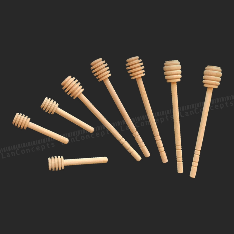 10cm Hot Selling Wood Honey Stick Honey Stir Bar Kitchen Tools Manufacturer Wooden Dipper 8cm 10.5cm 11.5cm 15cm 16cm