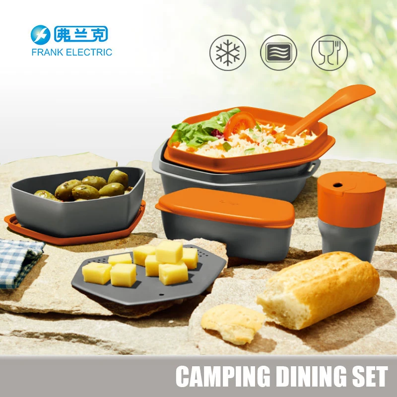 6 in 1 PP Material Camping Use Tableware Sets for Convient