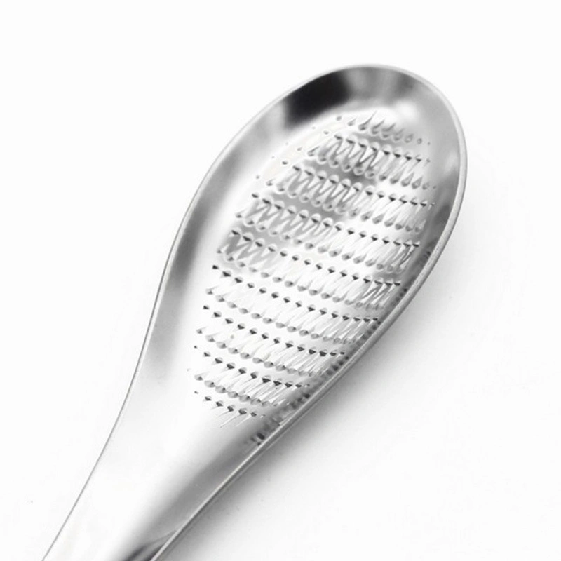 Stainless Steel Ginger Grater Great for Garlic Fruits and Root Vegetables Unique Spoon Shaped Kitchen Gadget Tools Esg12005