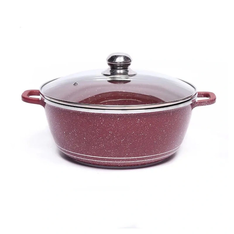 Factory OEM 10PCS Aluminum Kitchen Cook Ware Casserole with Glass Lid Durable &amp; Oven Granite Nonstick Cookware Set