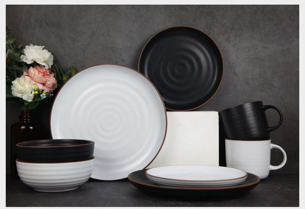 Wholesale Customized 12 - 72 PCS Ceramic Porcelain Ceramic Tableware Stoneware Crockery China Hand Paint Dinnerware Dinner Set