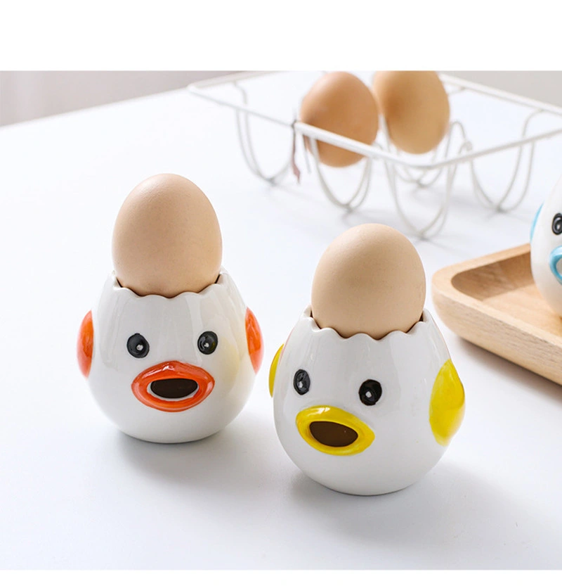 Creative Ceramic Egg Yolk White Separator Cartoon Style Baking Assistant Kitchen Tools