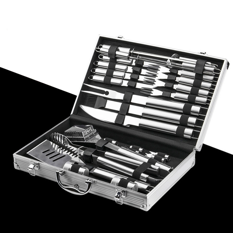 Stainless Steel 27PCS Grill Tool Set Heavy Duty BBQ Grilling Accessories Bl20135