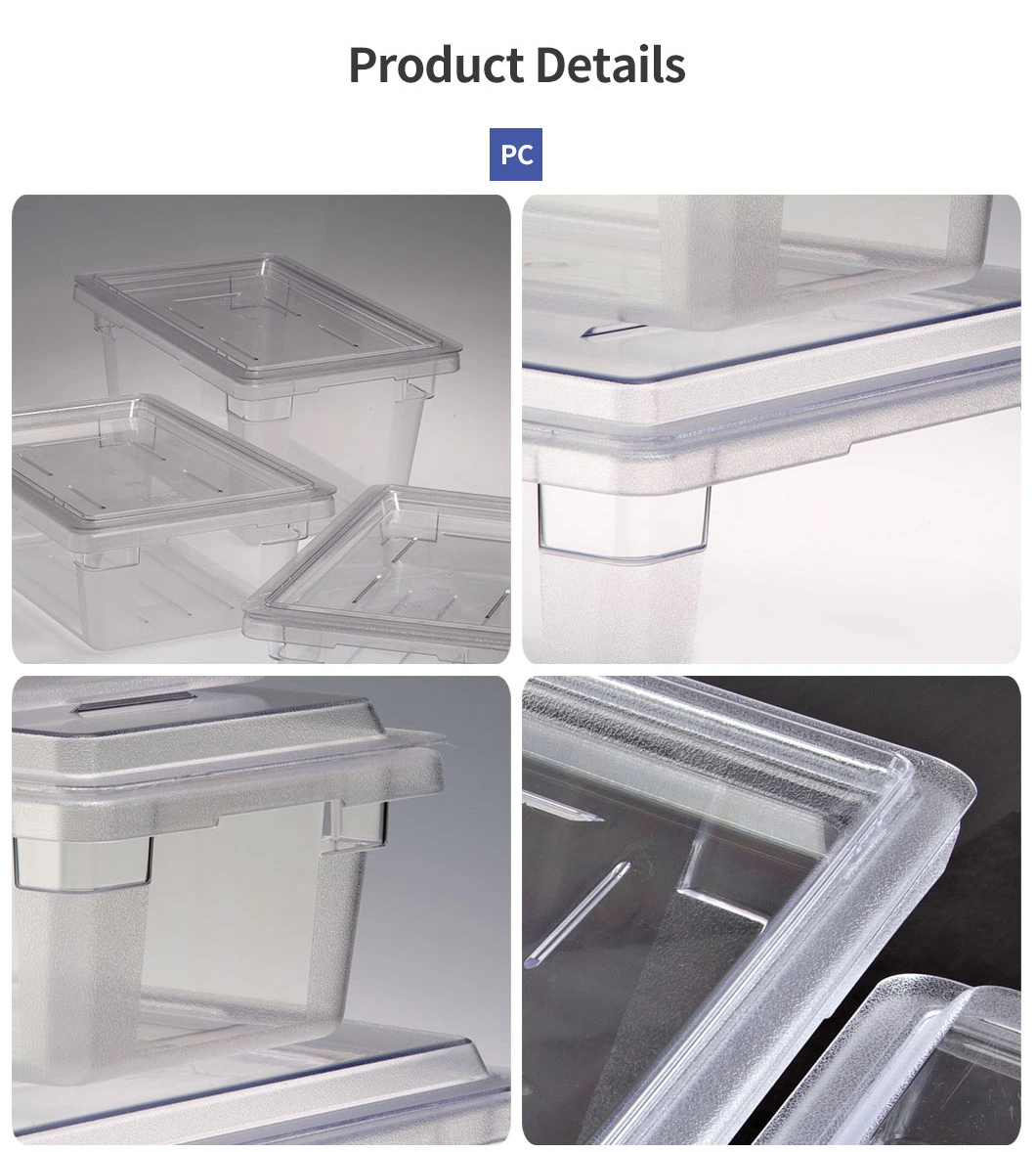 PC Polycarbonate Plastic Box with Lid Food Storage Container