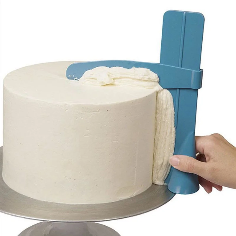 Adjustable Icing Plastic Cream Smoother Polisher Kitchen Baking Cake Edge Scraper Tool