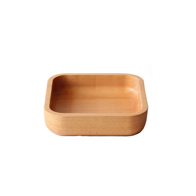 Serving Dishes Food Container Wood Tableware Rubber/Beech Solid Wood