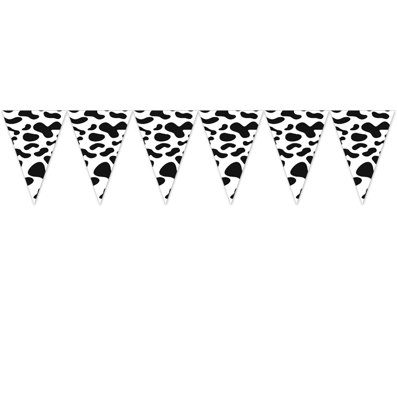 Hot Sale Birthday Party Supplies Dairy Cow Themed Paper Disposable Tableware Set