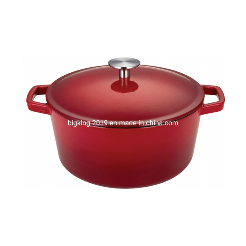 5 Quart Customized Color Enamel Cast Iron Casserole Dish with Lid for Bakeware Oven