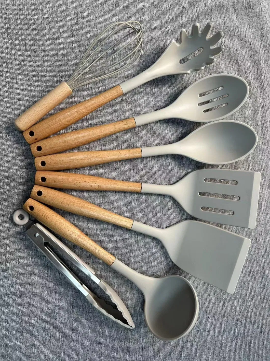 High Quality 8PCS House Gadgets Wooden Handle Cooking Kitchen Utensils Tools Set