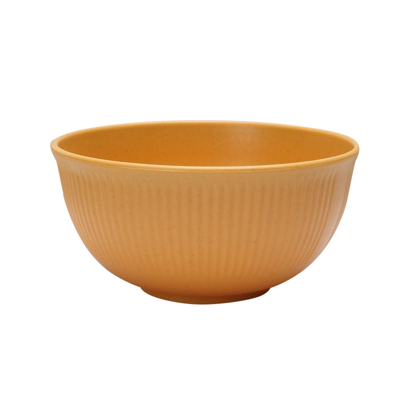 Wholesale High Capacity Eco-Friendly Catering Plates Retro Wheat Straw Dinnerware Bowl Set Nordic Style