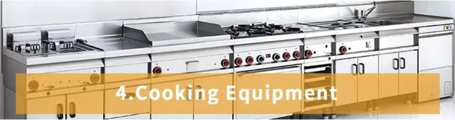 One Stop Solution Commercial Restaurant Kitchen Equipment for Cooking Refrigerating